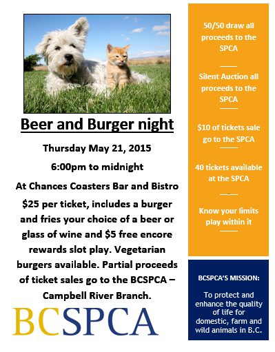 Beer & Burger Night for the SPCA