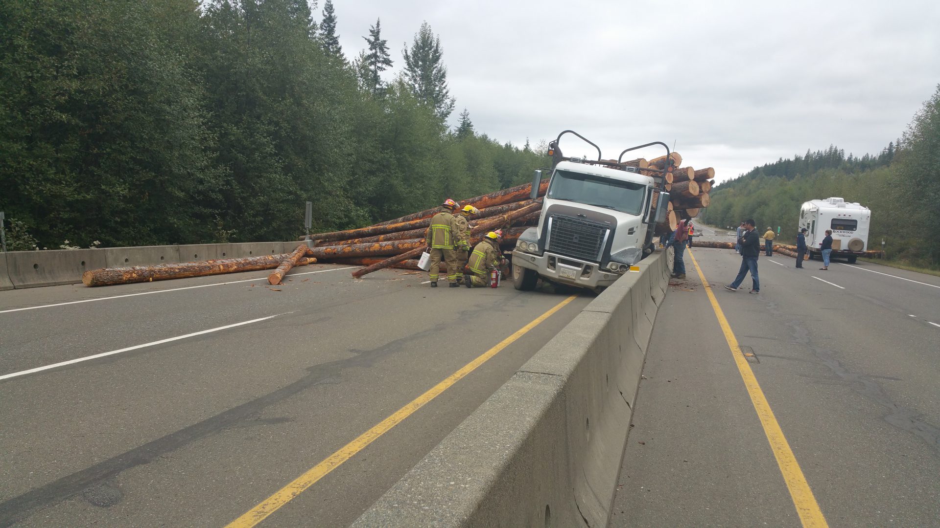 Logging crash on Island Highway