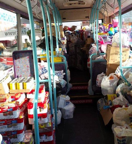 3,500 lbs of food from Stuff the Bus