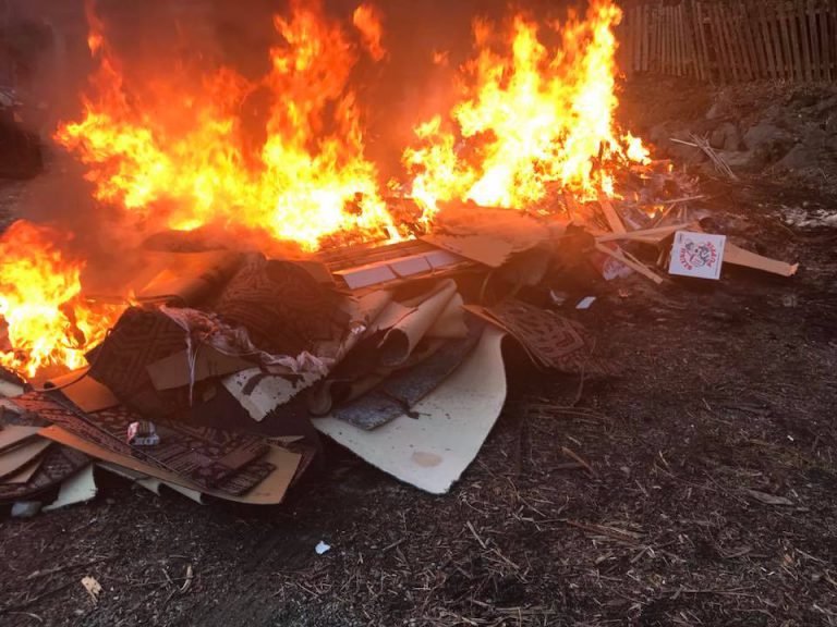 FD urging people to deal with waste properly after burn complaints