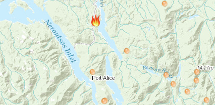 Port Alice Bc Map Updated: Larry Lake Wildfire Near Port Alice Continues To Burn - My  Campbell River Now