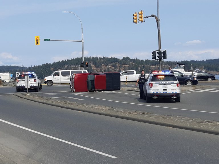 UPDATE: MVI on highway 19A, vehicle on its side