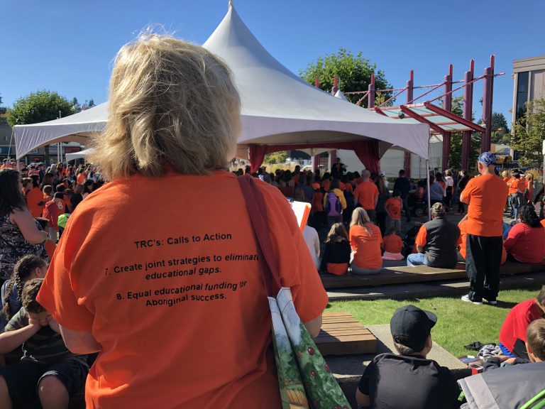 Local students mark Orange Shirt Day with a walk for reconciliation