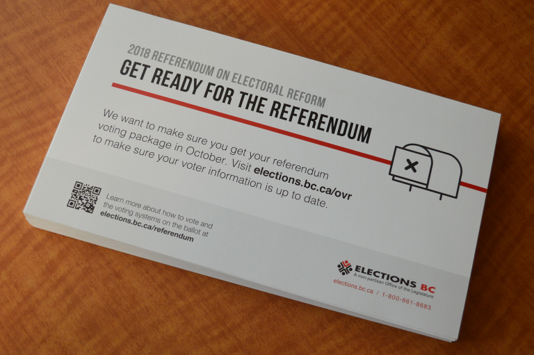 Electoral reform referendum coming to mailbox near you