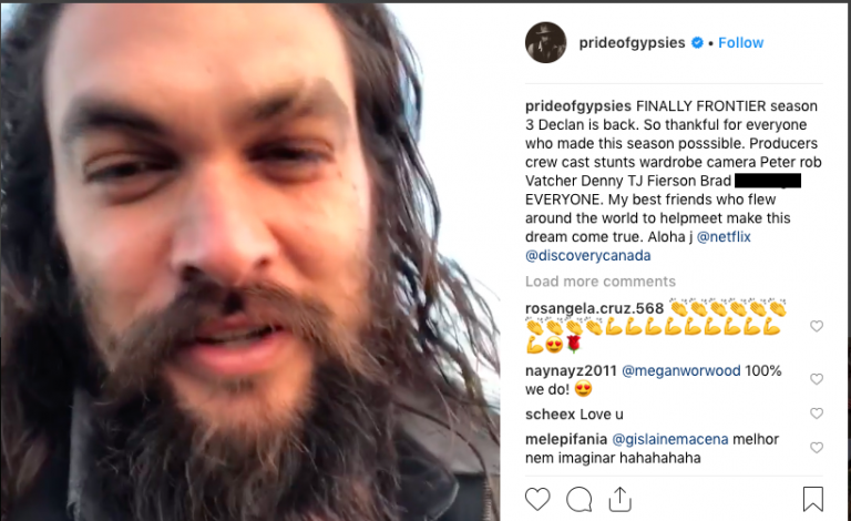 Jason Momoa in town for filming