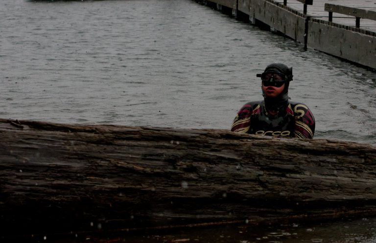 Oyster River woman swims across Comox Lake