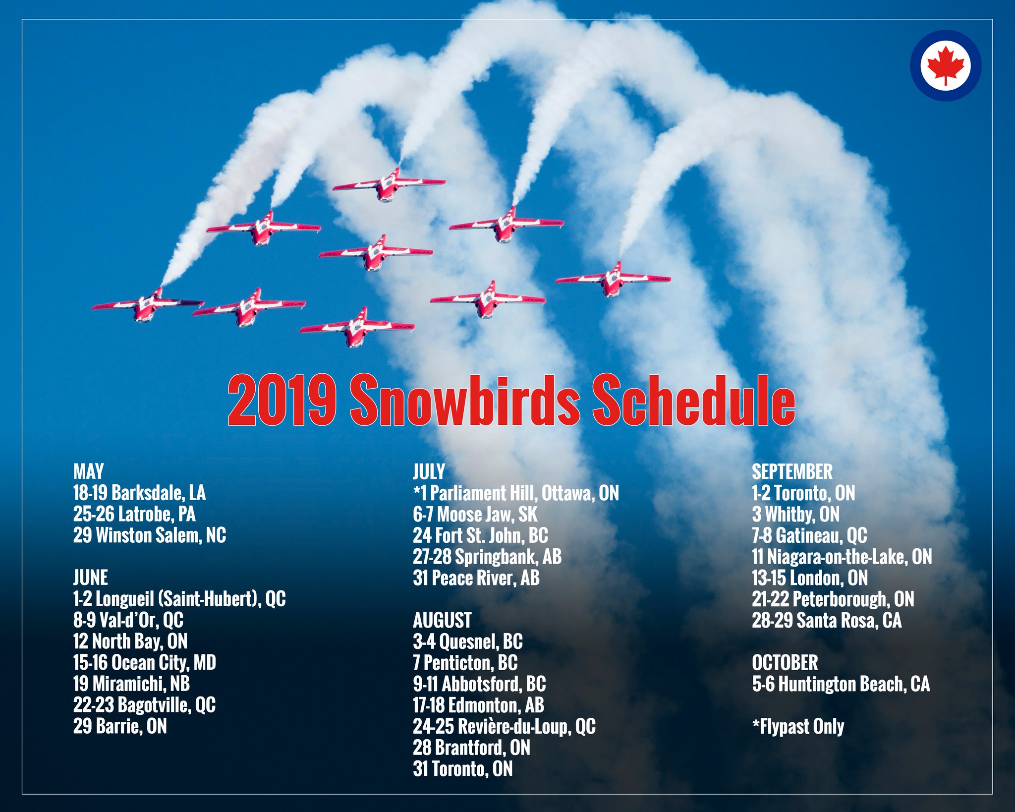 Snowbirds returning to Comox Valley for spring training My Campbell