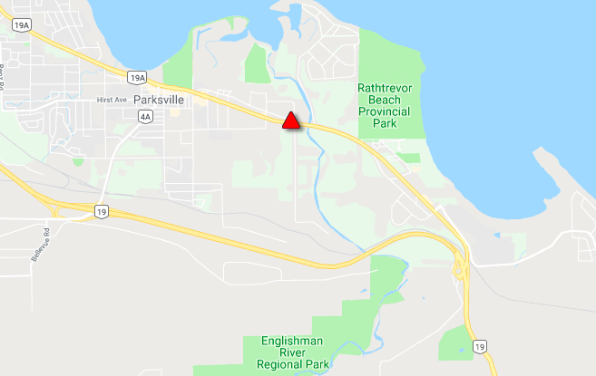 Hwy 19A offramp near Parksville closed due to flooding