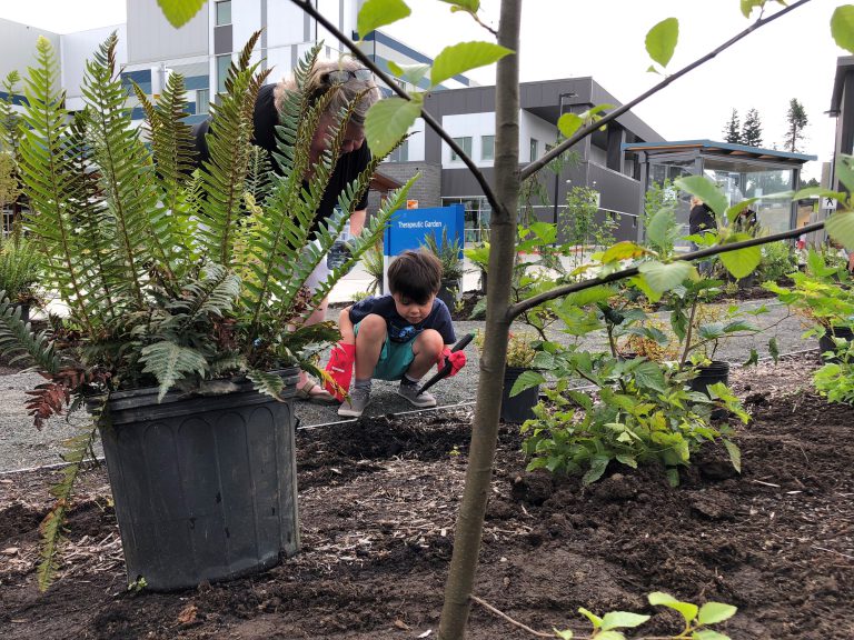 Outdoor garden showcases plants used by First Nations