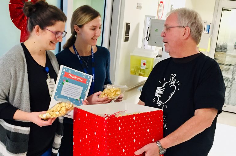 ‘Grateful’ heart transplant recipient hands out popcorn to Campbell River hospital staff
