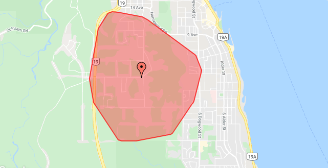 UPDATE: Power out in parts of Campbell River due to downed wire
