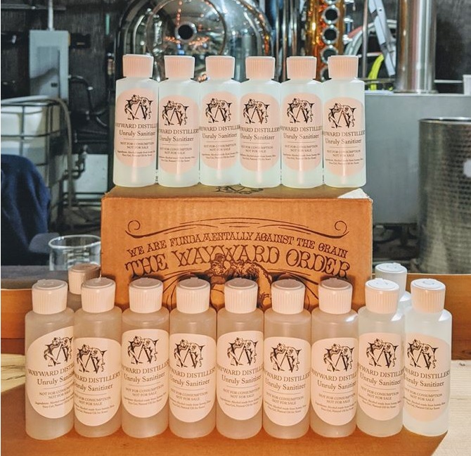 Local distillery making hand sanitizer for frontline workers
