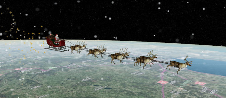 NORAD tracking Santa Claus as he makes his journey
