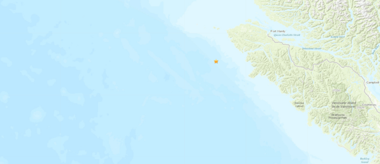 ‘Swarm’ of earthquakes near Vancouver Island this morning