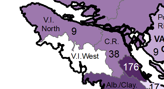 COVID cases down on North Island, up slightly in Campbell River, Comox Valley