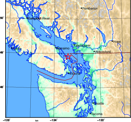 Minor earthquake shakes Southern Gulf Islands and Cowichan Valley