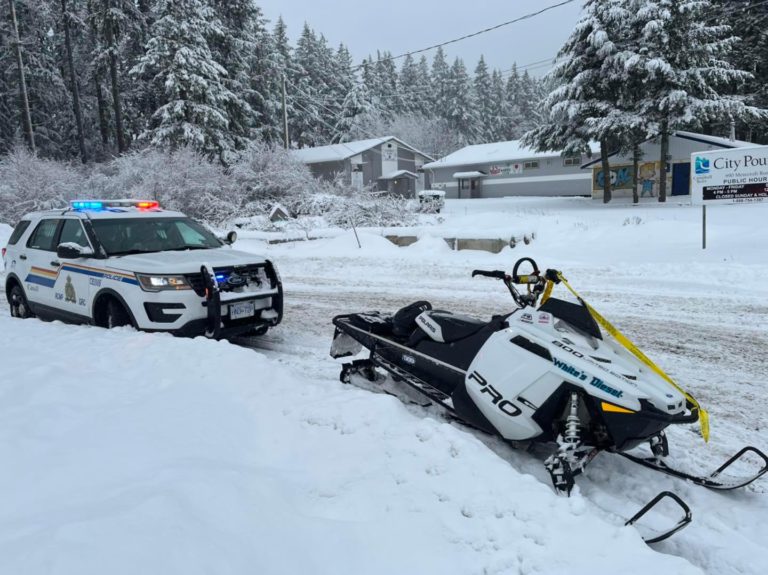 ‘It’s not legal’: Campbell River RCMP stop snowmobiler on city street