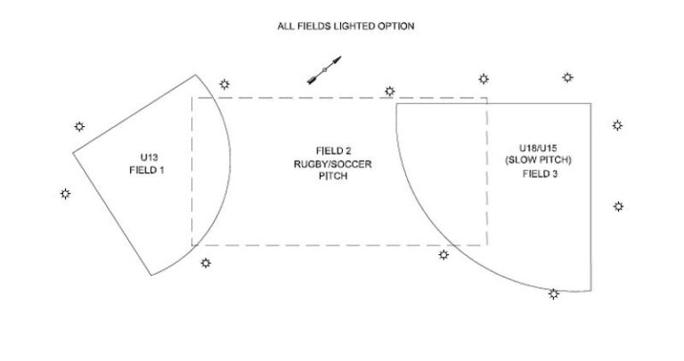 Three sports fields at Willow Point Park will be lighted