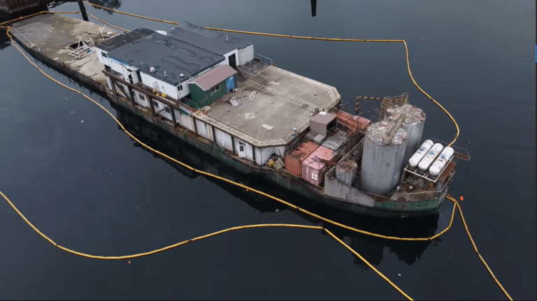 Removing sunken barge near Campbell River to cost $4.7 million