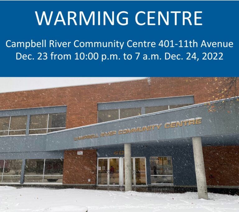Winter storm warning prompts opening of warming centre
