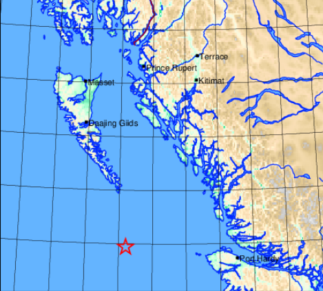 4.1 magnitude quake recorded near north Vancouver Island this morning