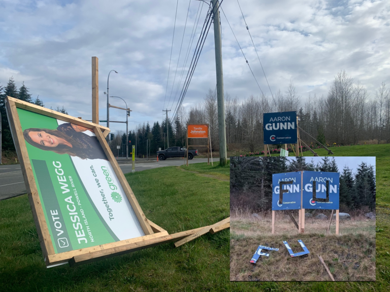 Police warn of consequences for election sign vandalism