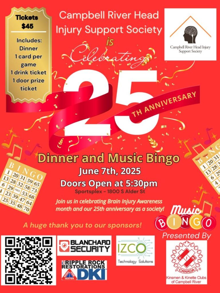 Campbell River Head Injury 25th Anniversary Dinner and Music Bingo