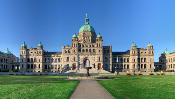 The British Columbia Parliament Buildings are in Victoria, British Columbia, Canada, and are home to the Legislative Assembly of British Columbia.